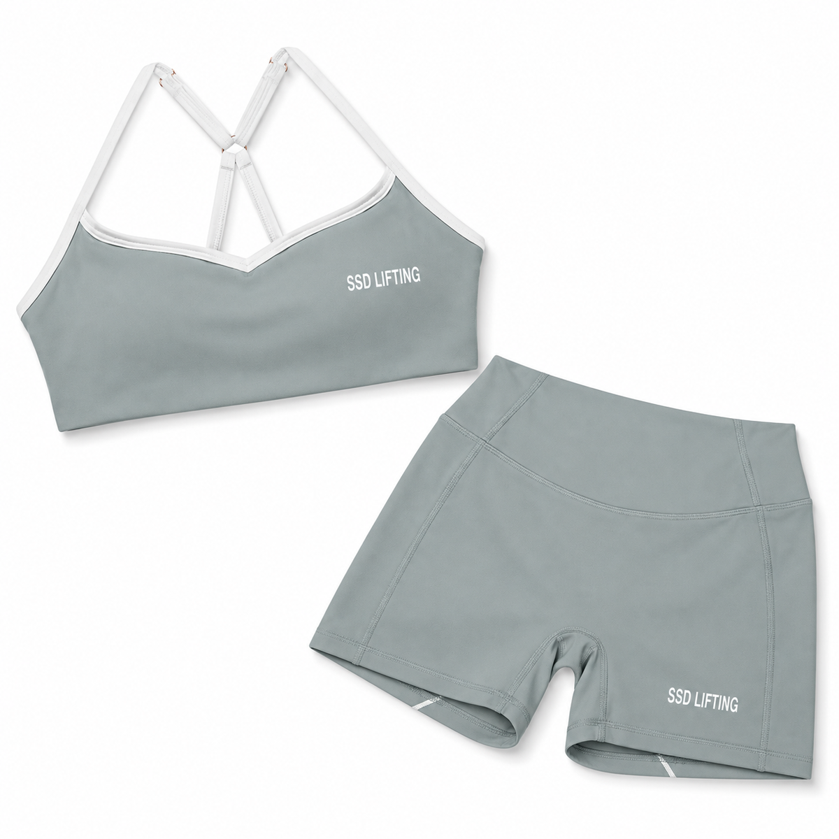 SSD Lifting Women’s Sports Bra & High-Waisted Shorts Set.