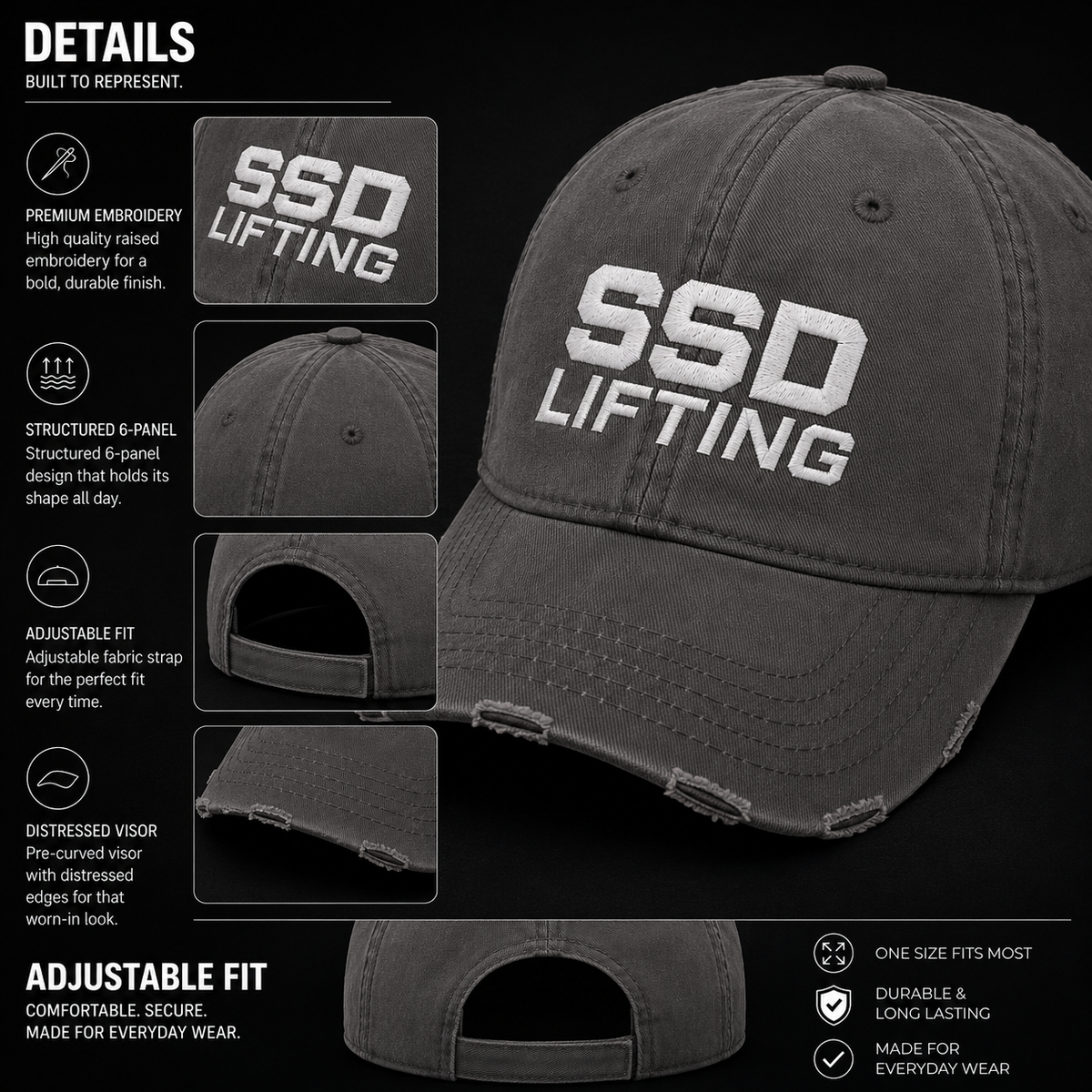 SSD Lifting Distressed Hat – Essential Edition