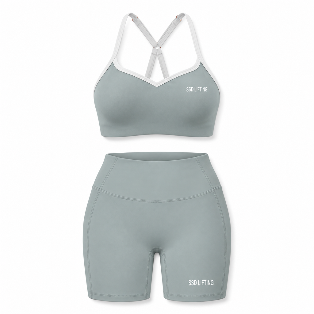 SSD Lifting Women’s Sports Bra & High-Waisted Shorts Set.
