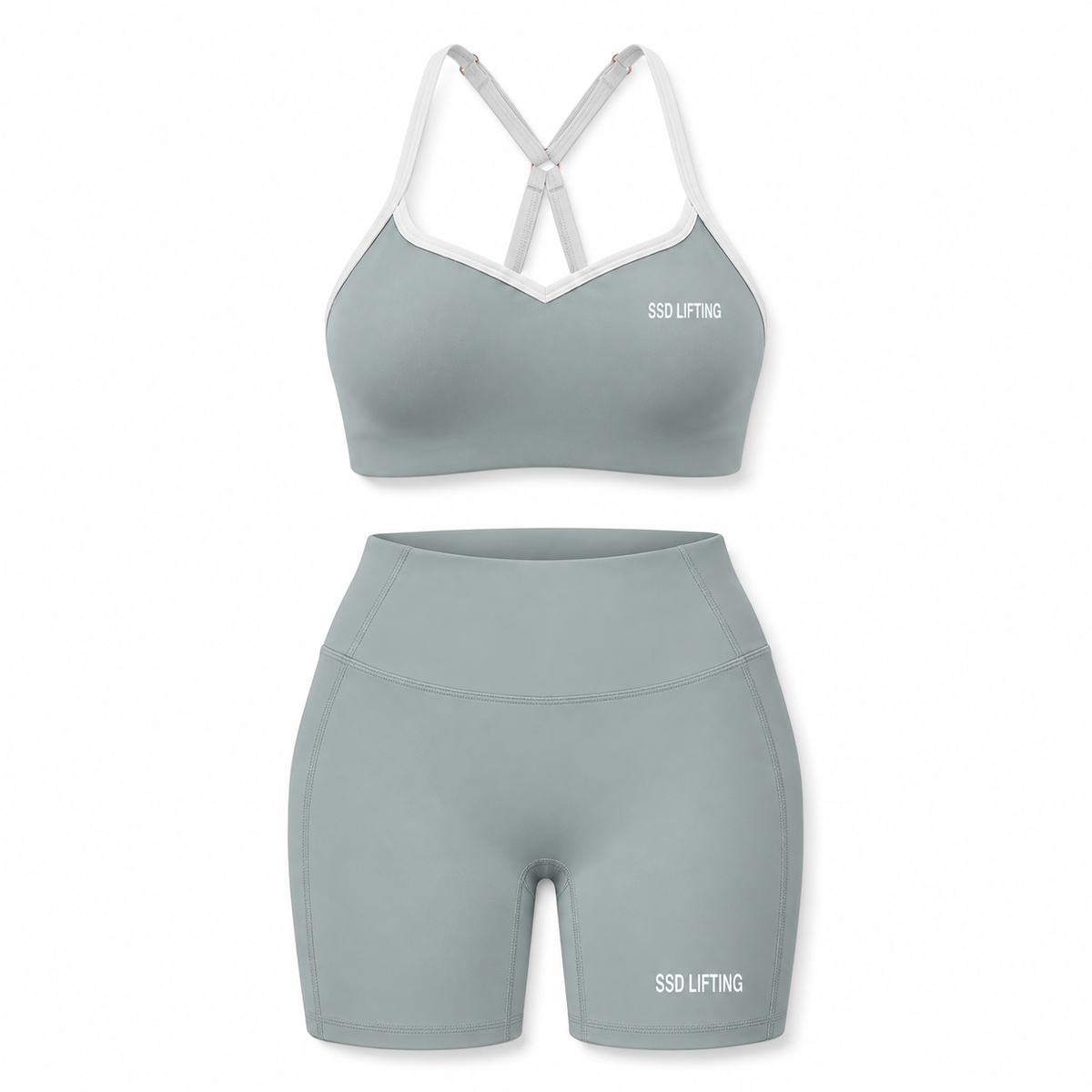 SSD Lifting Women’s Sports Bra & High-Waisted Shorts Set.