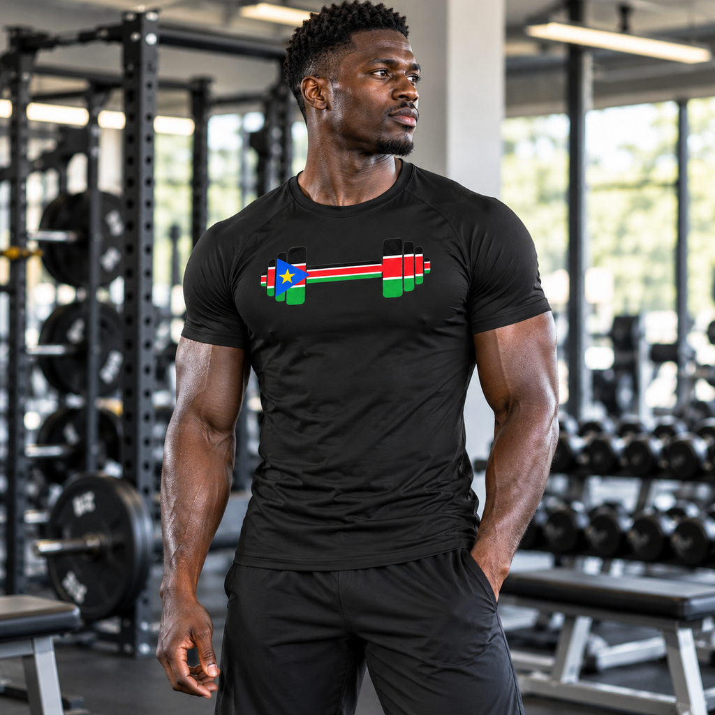 SSD Lifting South Sudan Dumbbell Compression Tee