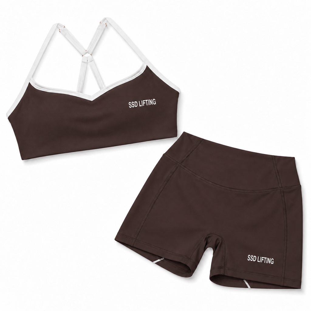 SSD Lifting Women’s Sports Bra & High-Waisted Shorts Set.